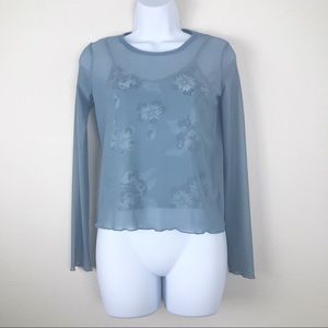 Poof New York two piece mesh shirt